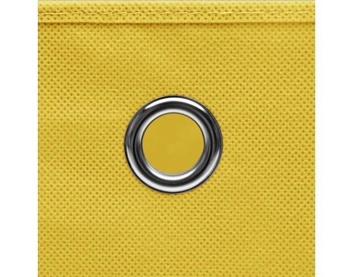 Sonata Кутии за съхранение, 10 бр, жълти, 32x32x32 см, текстил