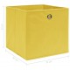 Sonata Кутии за съхранение, 10 бр, жълти, 32x32x32 см, текстил