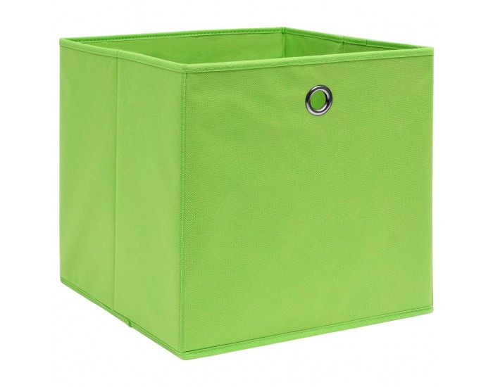 Sonata Кутии за съхранение, 10 бр, зелени, 32x32x32 см, текстил