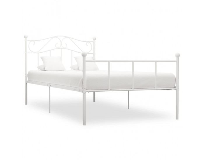 Sonata Рамка за легло, бяла, метал, 90x200 см