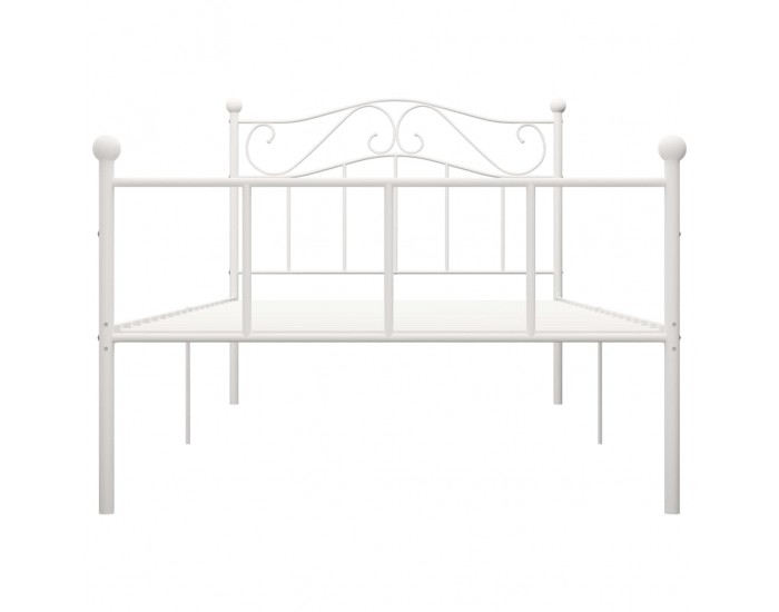 Sonata Рамка за легло, бяла, метал, 90x200 см