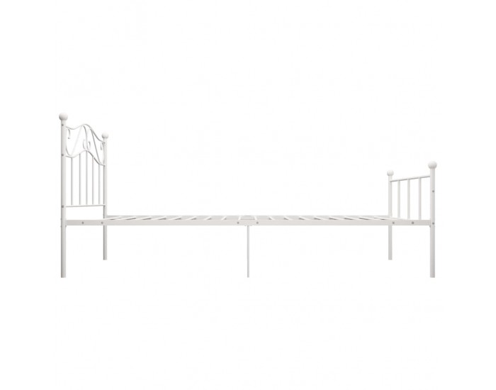 Sonata Рамка за легло, бяла, метал, 90x200 см