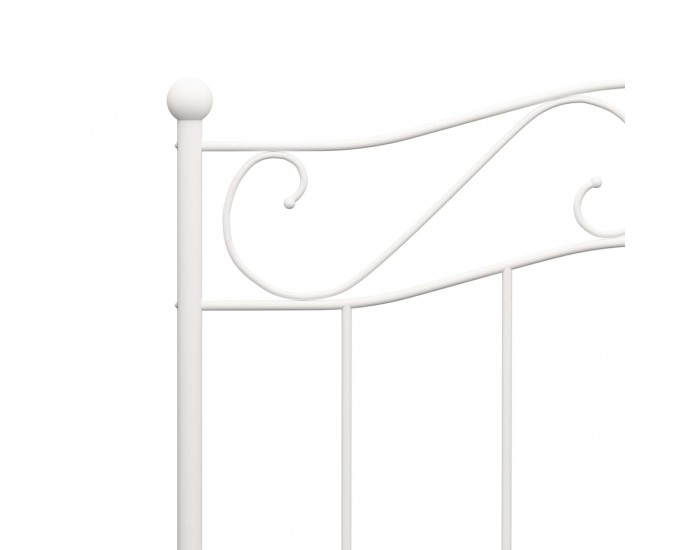 Sonata Рамка за легло, бяла, метал, 90x200 см