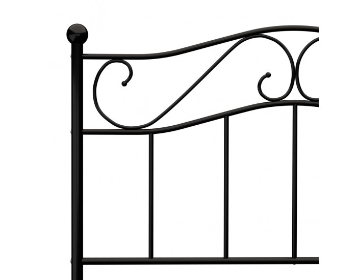 Sonata Рамка за легло, черна, метал, 90x200 см