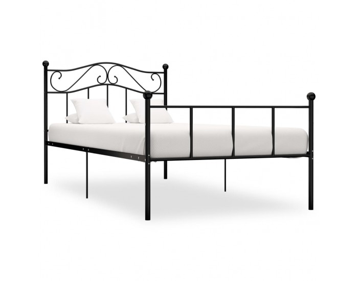 Sonata Рамка за легло, черна, метал, 100x200 cм