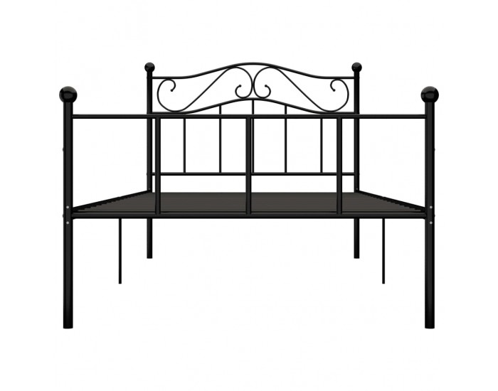 Sonata Рамка за легло, черна, метал, 100x200 cм
