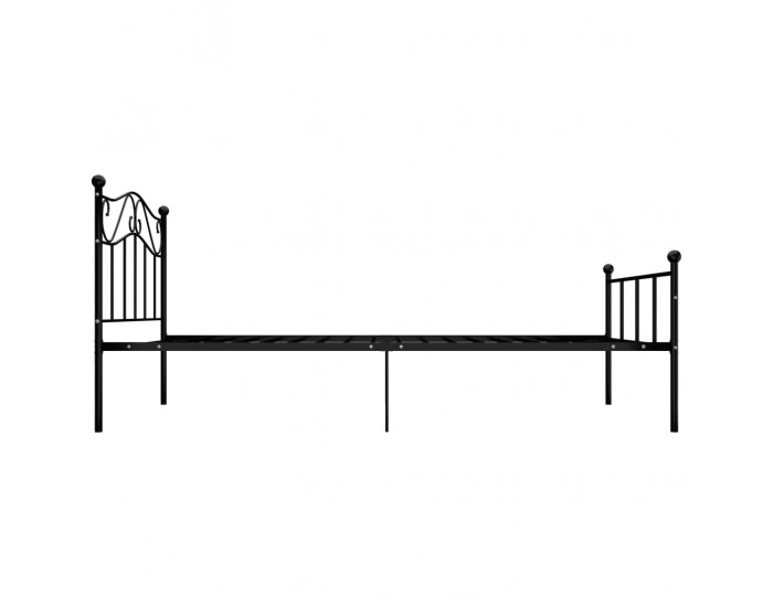 Sonata Рамка за легло, черна, метал, 100x200 cм