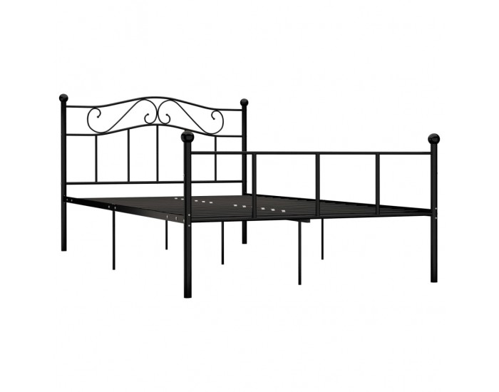 Sonata Рамка за легло, черна, метал, 120x200 cм