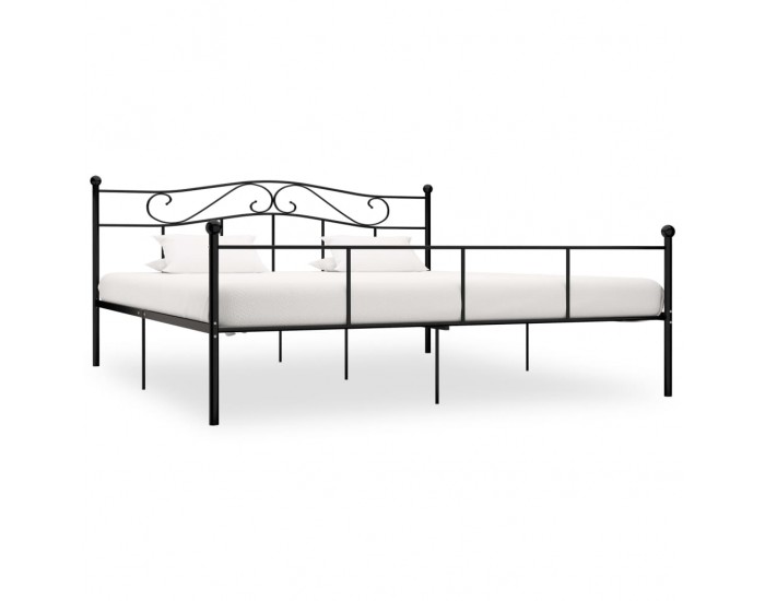 Sonata Рамка за легло, черна, метал, 180x200 cм