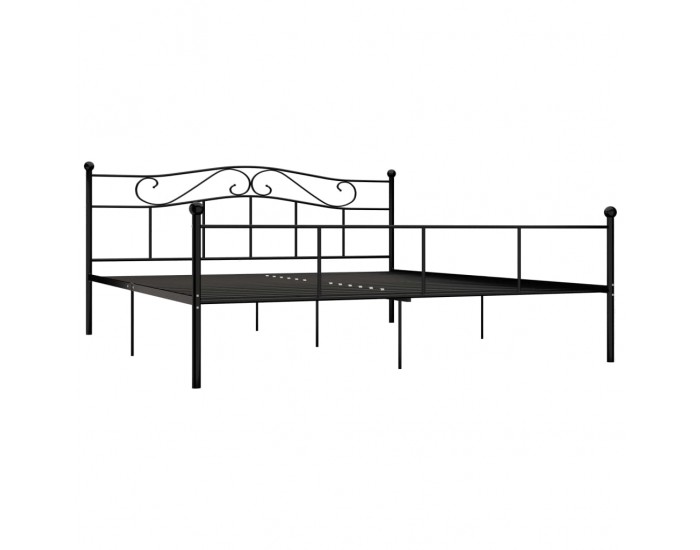 Sonata Рамка за легло, черна, метал, 180x200 cм