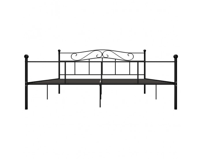 Sonata Рамка за легло, черна, метал, 180x200 cм