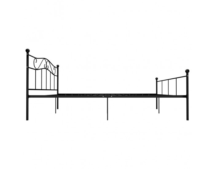 Sonata Рамка за легло, черна, метал, 180x200 cм