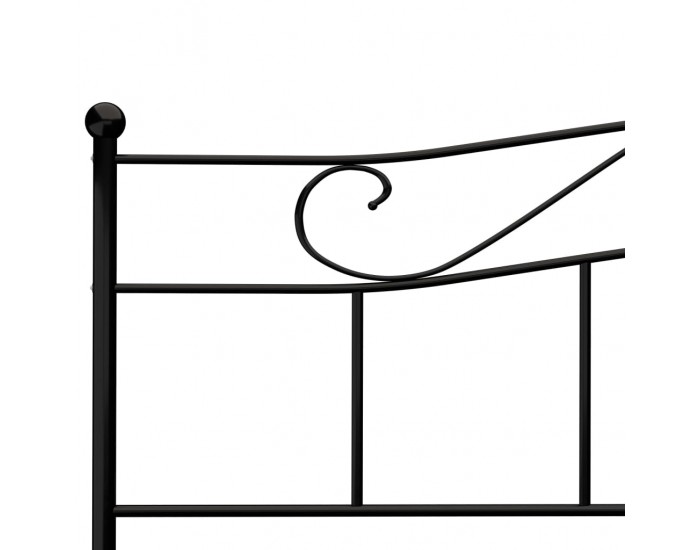 Sonata Рамка за легло, черна, метал, 180x200 cм