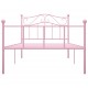 Sonata Рамка за легло, розова, метал, 100x200 cм