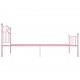 Sonata Рамка за легло, розова, метал, 100x200 cм