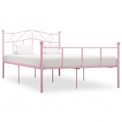 Sonata Рамка за легло, розова, метал, 160x200 см - Спалня