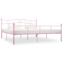 Sonata Рамка за легло, розова, метал, 180x200 см - Легла