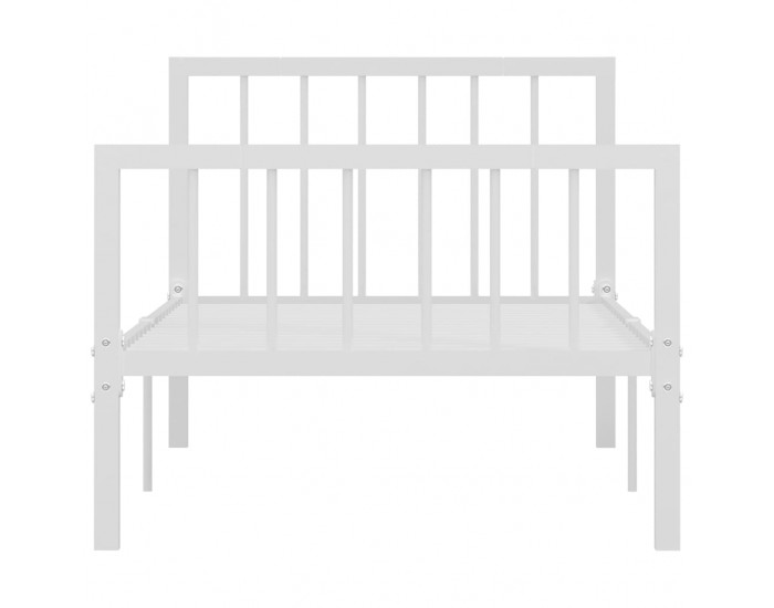 Sonata Рамка за легло, бяла, метал, 90x200 см