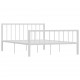 Sonata Рамка за легло, бяла, метал, 140x200 cм
