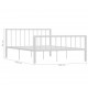 Sonata Рамка за легло, бяла, метал, 140x200 cм