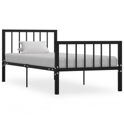 Sonata Рамка за легло, черна, метал, 90x200 см - Легла