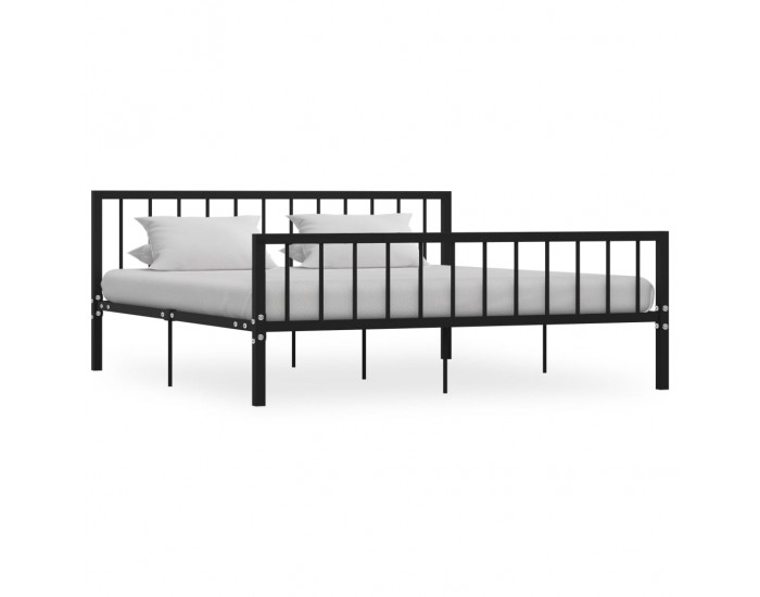 Sonata Рамка за легло, черна, метал, 180x200 cм