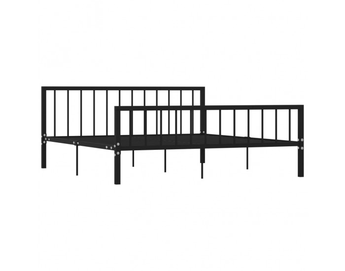 Sonata Рамка за легло, черна, метал, 180x200 cм