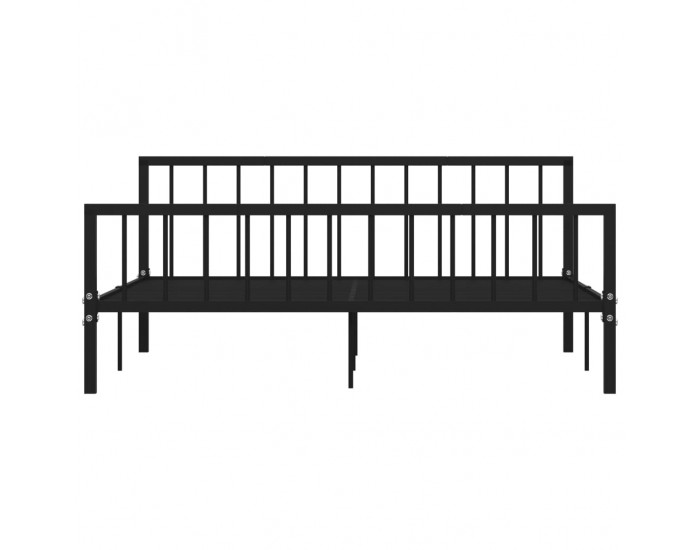 Sonata Рамка за легло, черна, метал, 180x200 cм