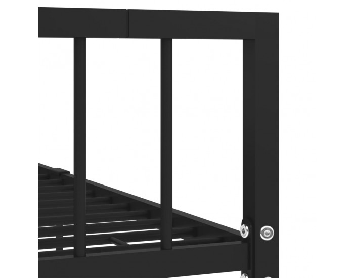 Sonata Рамка за легло, черна, метал, 180x200 cм