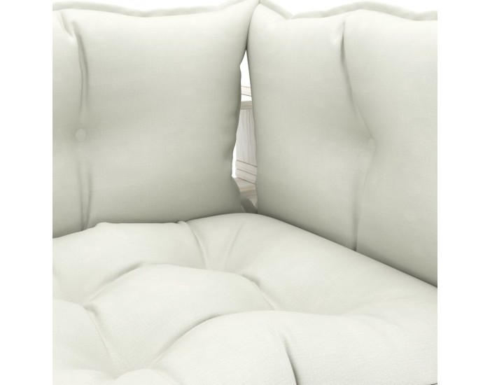 Sonata Градински 2-местен палетен диван с бежови възглавници дърво