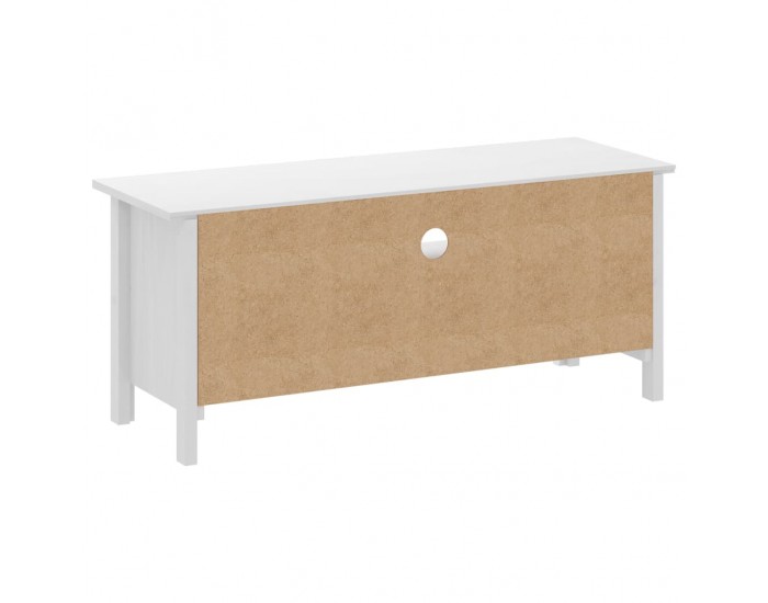 Sonata ТВ шкаф Hill Range, бял, 110x40x47 см, борово дърво масив