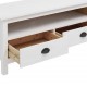 Sonata ТВ шкаф Hill Range, бял, 110x40x47 см, борово дърво масив