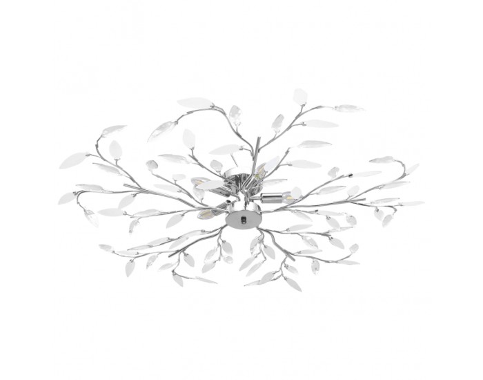 Sonata Лампа за таван с акрилни кристални листа за 5 крушки E14 бяла