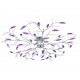 Sonata Лампа за таван с акрилни кристални листа за 5 крушки E14 лилава