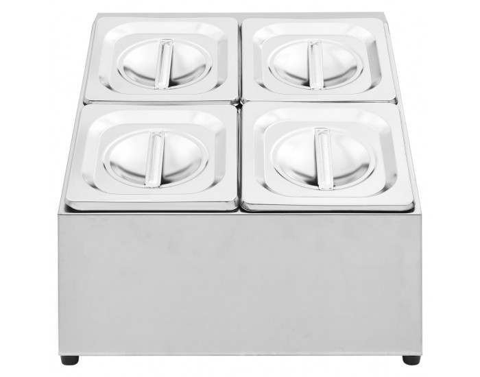 Sonata Гастронорм контейнер държач с 4 GN съда 1/6 неръждаема стомана Sonata Гастронорм контейнер държач с 4 GN съда 1/6 неръждаема стомана