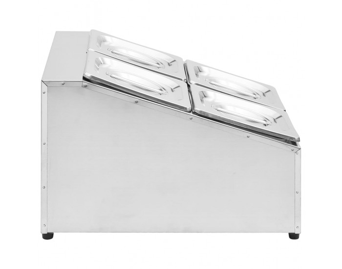 Sonata Гастронорм контейнер държач с 4 GN съда 1/6 неръждаема стомана Sonata Гастронорм контейнер държач с 4 GN съда 1/6 неръждаема стомана