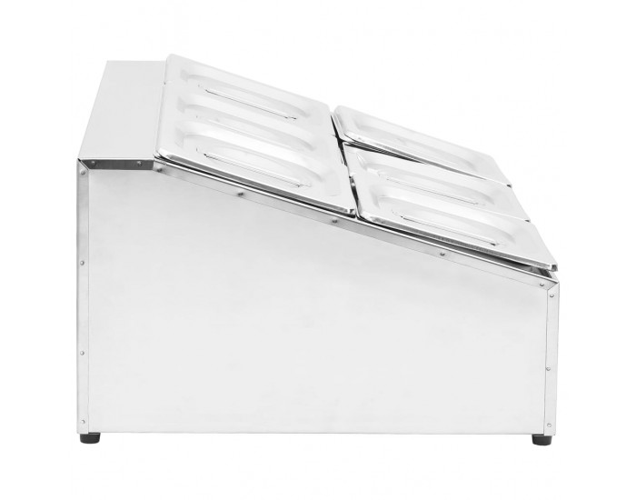 Sonata Гастронорм контейнер държач с 6 GN съда 1/6 неръждаема стомана