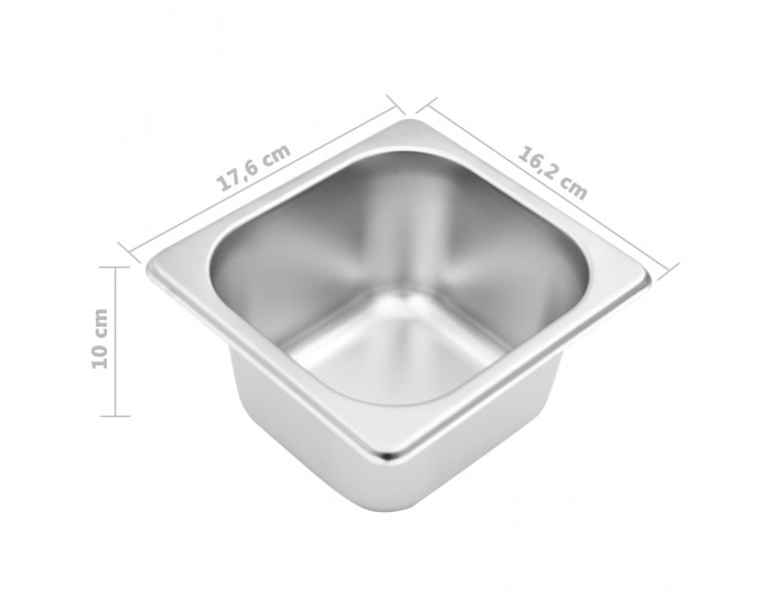 Sonata Гастронорм контейнер държач с 8 GN съда 1/6 неръждаема стомана