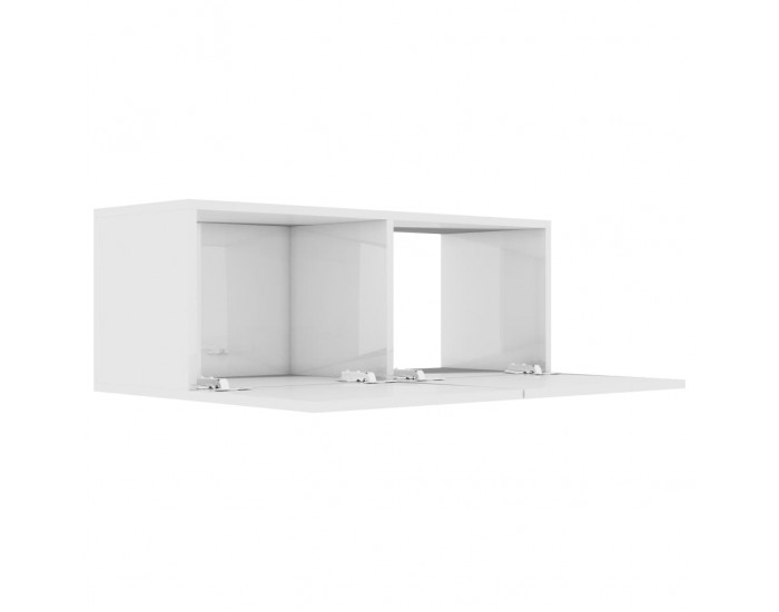 Sonata ТВ шкаф, бял гланц, 80x30x30 см, ПДЧ