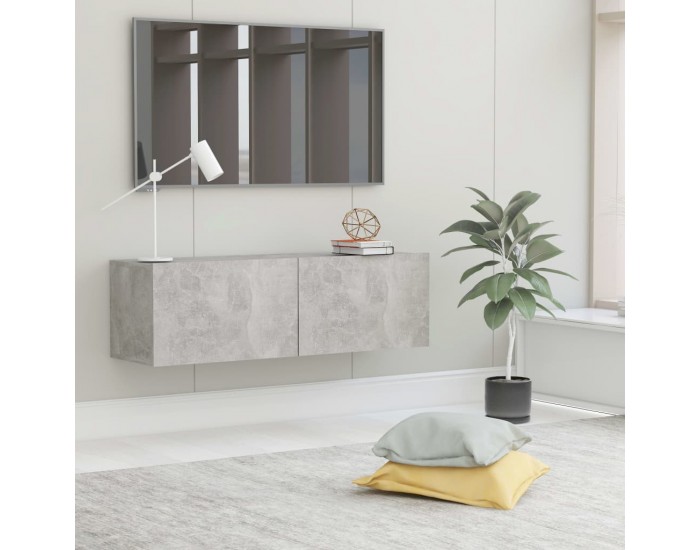 Sonata ТВ шкаф, бетонно сив, 100x30x30 см, ПДЧ