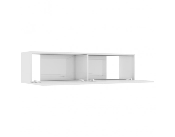 Sonata ТВ шкаф, бял гланц, 120x30x30 см, ПДЧ