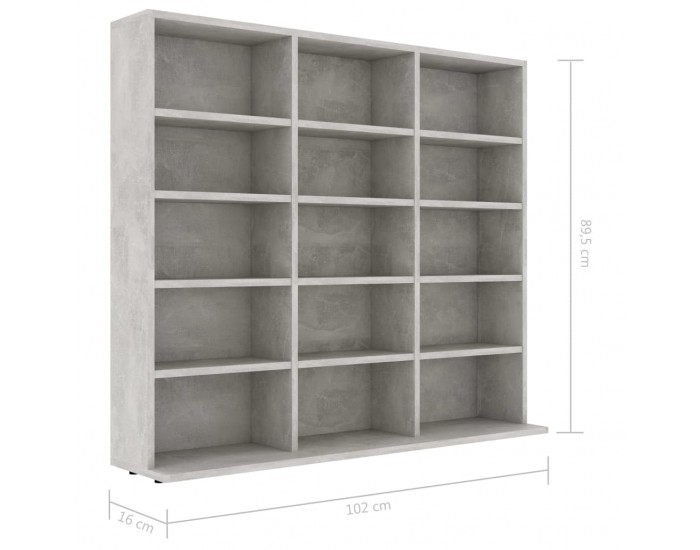 Sonata CD шкаф, бетонно сив, 102x16x89,5 см, ПДЧ Sonata CD шкаф, бетонно сив, 102x16x89,5 см, ПДЧ