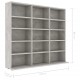 Sonata CD шкаф, бетонно сив, 102x16x89,5 см, ПДЧ Sonata CD шкаф, бетонно сив, 102x16x89,5 см, ПДЧ