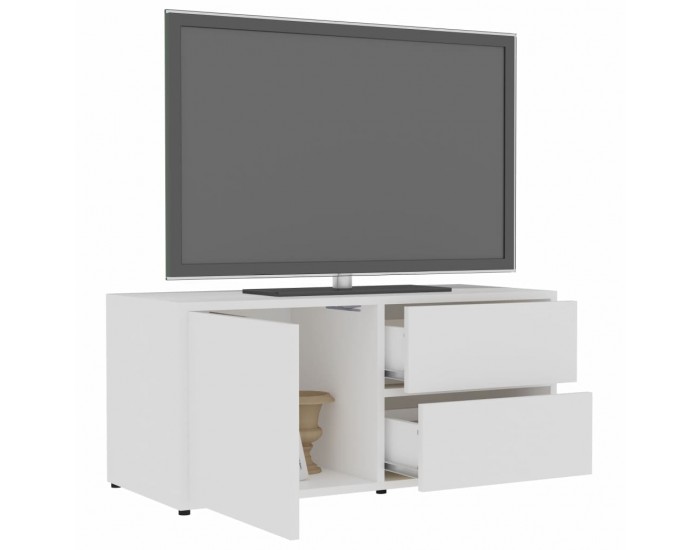 Sonata ТВ шкаф, бял, 80x34x36 см, ПДЧ