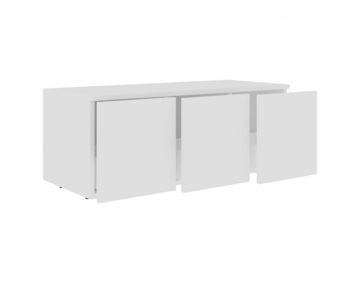 Sonata ТВ шкаф, бял гланц, 80x34x30 см, ПДЧ