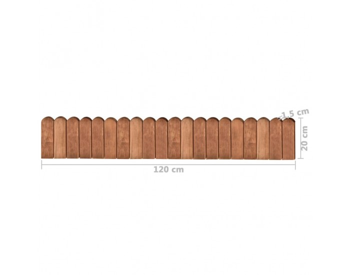 Sonata Палисади за градина, 2 бр, 120 см, импрегниран бор