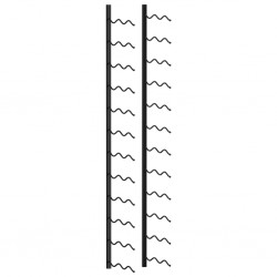 Sonata Стойка за вино за 24 бутилки, стенен монтаж, черна, желязо - Дневна