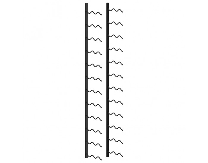 Sonata Стойка за вино за 24 бутилки, стенен монтаж, черна, желязо