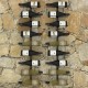 Sonata Стойки за вино за 18 бутилки стенен монтаж 2 бр черни желязо