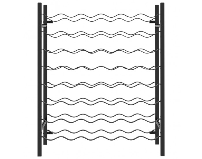 Sonata Стойка за вино за 48 бутилки, черна, метал